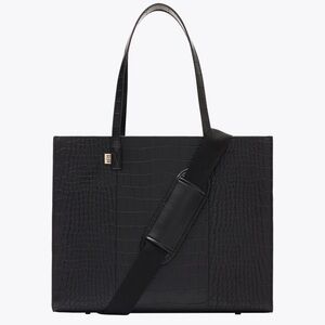 The Large Work Tote 
in Black Croc